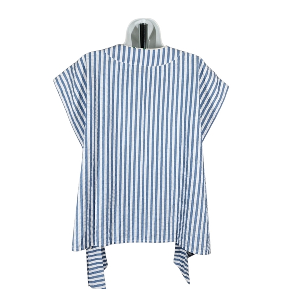 MAEVE STRIPED OPEN FRONT TOP - Picture 2 of 8